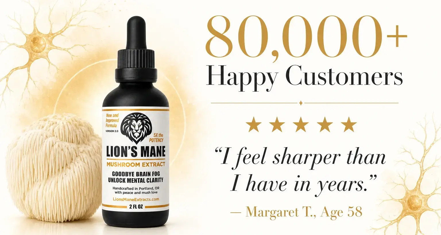 80,000+ Happy Customers — Lion's Mane Extracts